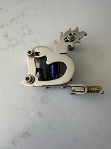 Vintage Premier Pigments Flaming Sacred Heart Tattoo Machine - UNTESTED - AS-IS