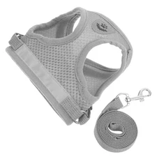  1 Set Dog Harness And Leash Set - Mesh Adjustable Pet Vest Harness With