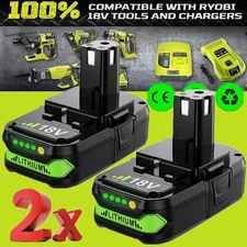 2PACK 2.0Ah For RYOBI 18V Battery One Plus High Capacity P108 Lithium-Ion P109
