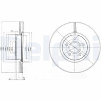 2X Bremsscheibe Delphi BG4056C FüR Ford Kuga DM2 Volvo Connect V50 C70 Focus S40