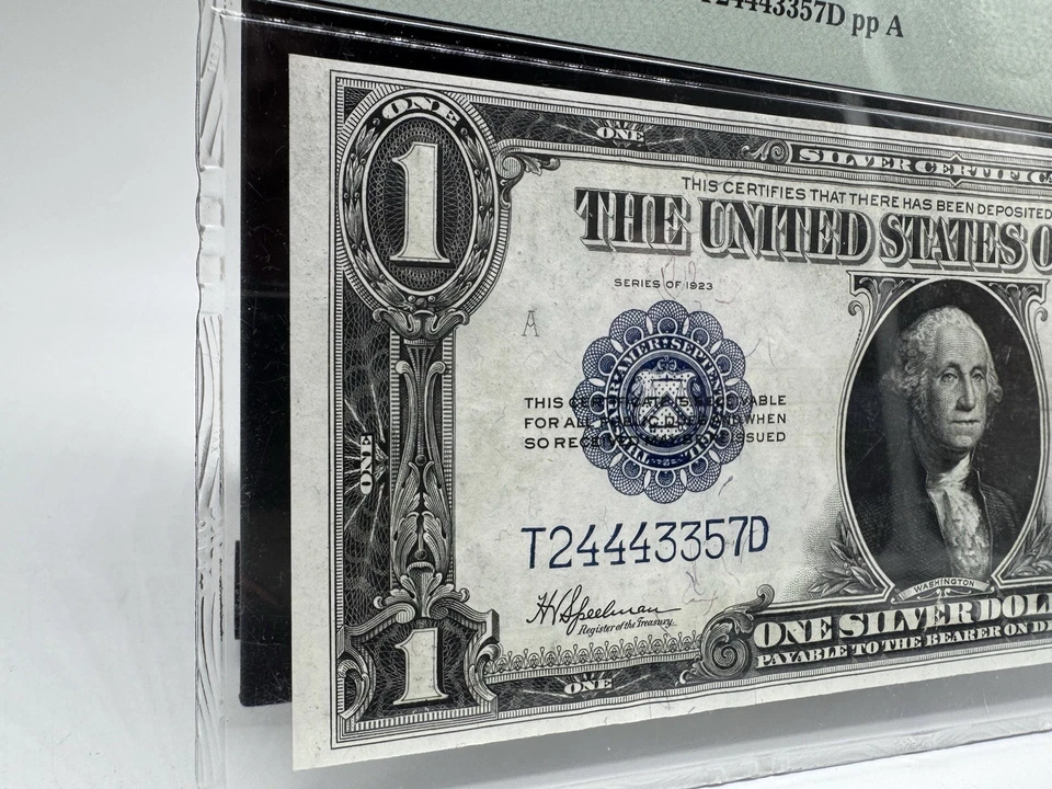 1923 $1 SILVER CERTIFICATE HORSEBLANKET PMG 53 Fr 237 $1 BILL Speelman/White - Image 4 of 4