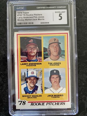 1978 Topps Rookie Pitchers (Anderson/Jones/Mahler/Morris) CGC Excellent-5