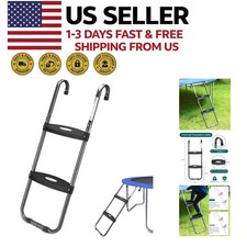 Weather-Resistant Trampoline Ladder with Wide Steps - Safe Climbing for Kids