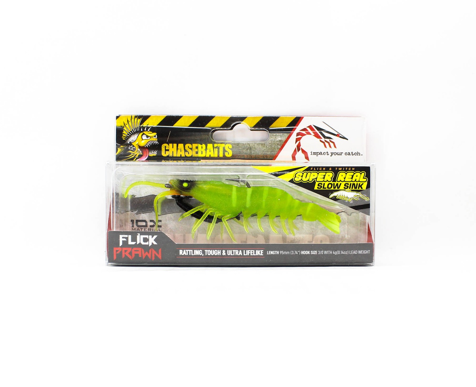 Chasebaits Flick Prawn 95 mm 4 grams Sinking Lure 08 (5867)