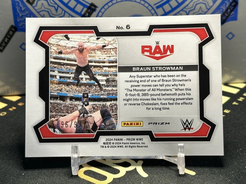 Braun Strowman | 2024 Panini Prizm WWE #6 Orange /99 - Image 2 of 2