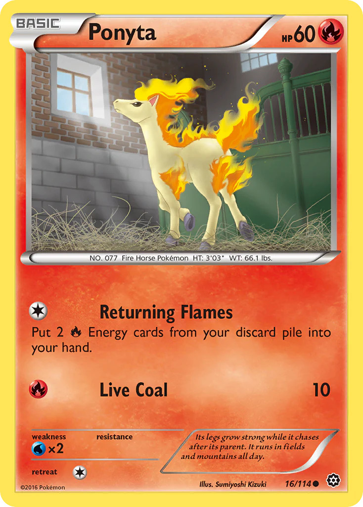 Ponyta (16/114) [XY: Steam Siege] Lightly Played Reverse Holofoil