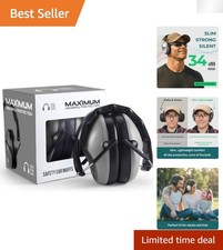 34 dB Compact Ear Protection Muffs   Adjustable, Trusted, and Travel-Friendly