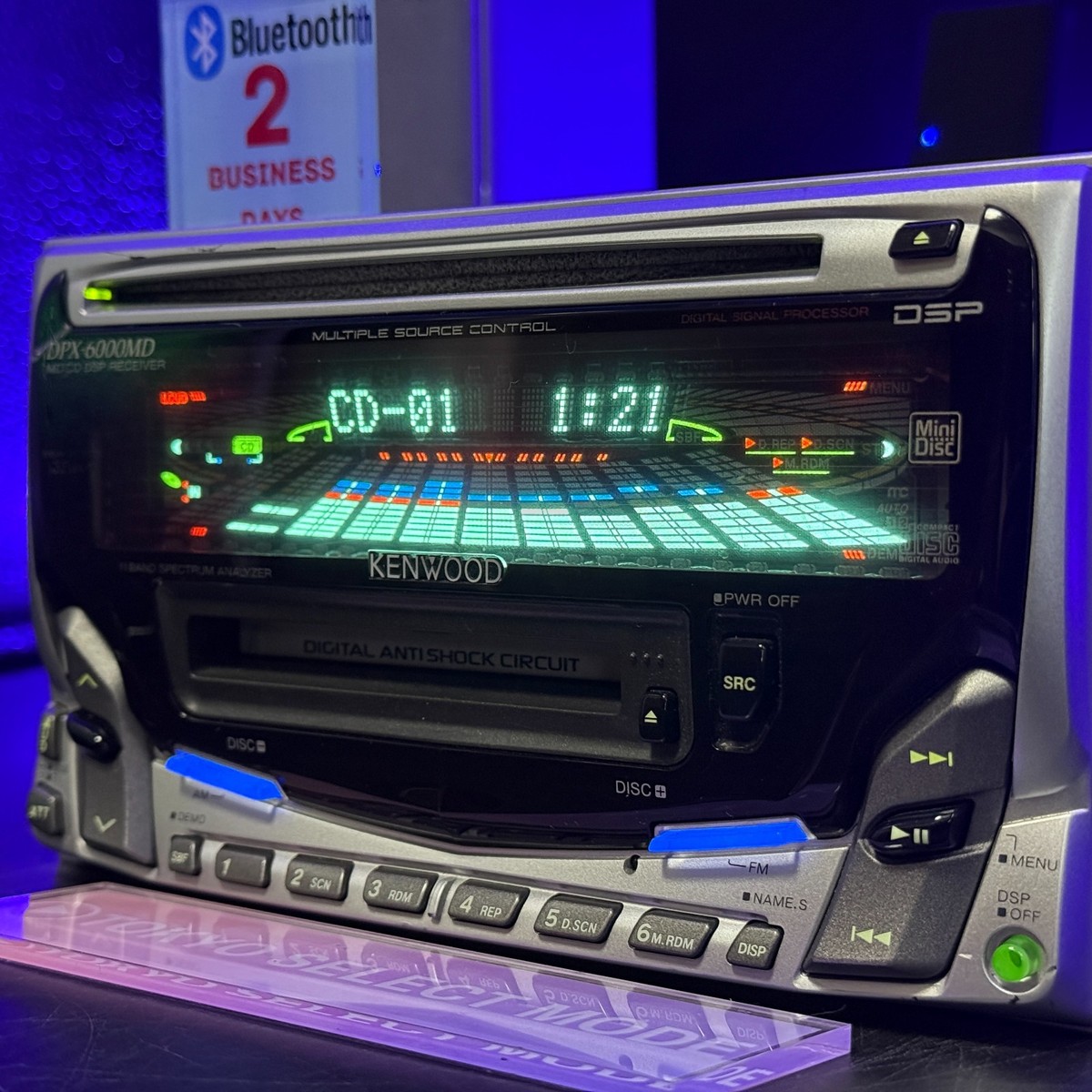 KENWOOD MD CD DSPレシーバー DPX-6000MD 本体 Kenwood DPX-6000MD 2DIN CD MD Car Audio Added Bluetooth JDM DSP