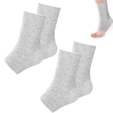Bamboo Foot Sleeves 2 Pairs of Warm Ankle Socks for Comfort and Support