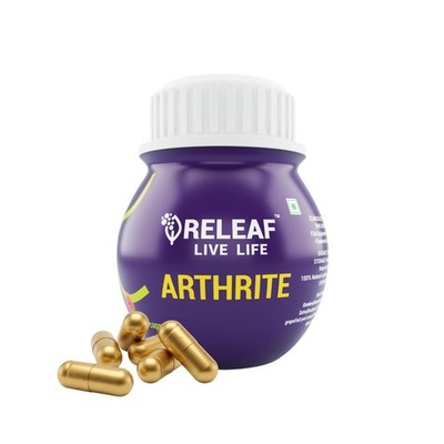 Releaf Arthrite Joint Support 60 Capsules | Ayurvedic Herbal 500mg Supplement...