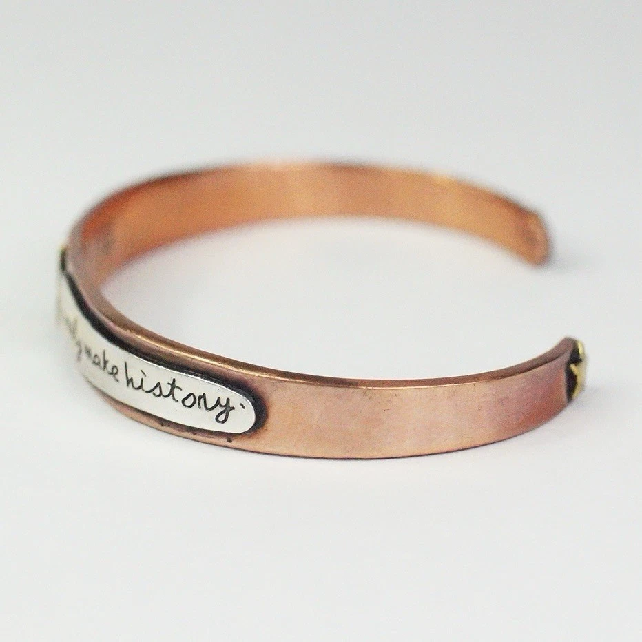 Brazalete de mujer de latón de plata esterlina de cobre de gran alcance bien comportado Foto 3 de 4