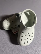 New- Crocs Toddler Classic Clogs, Kids' Water/slip On  Shoes - Size C11 -Plaster