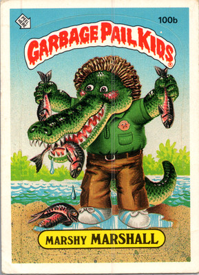 1986 Topps Garbage Pail Kids Series 3 #100b Marshy Marshall