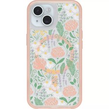 OtterBox SYMMETRY SERIES Case for Apple iPhone 15, 14, 13 - Peachy Bloom