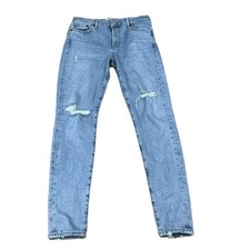 AGOLDE Sophie Distressed Light Wash Skinny Leg Denim Jeans Women's Size 28