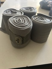 Job Lot Horse Bandages Grey Navy Equestrian Stretchy Busse