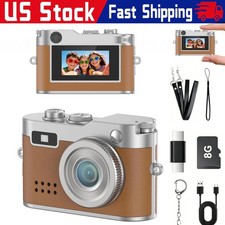 Mini Keychain Digital Camera 1080P HD Retro Camera Kids Gift with 8GB Card