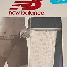 New Balance Men's Boxer Brief Underwear Black White Solid Regular