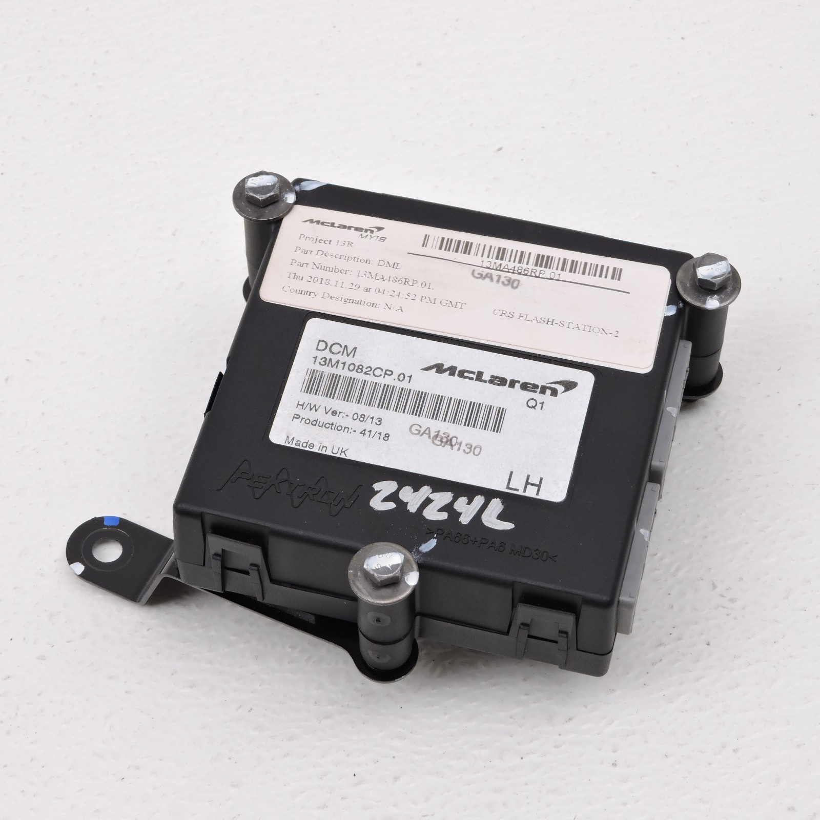 19-21 Mclaren 600LT Front Left Door Control Module 13M1082CP Factory Oem -2424L