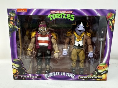 NECA TMNT Pirate Bebop and Rocksteady Turtles in Time Arcade