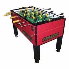 Tornado T-3000 Tournament Foosball Table Soccer Game - 3 Goalie - Red