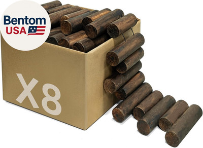 Wood Garden Edging, Natural Wooden Solid Log Fence Border Decorative for Flower 