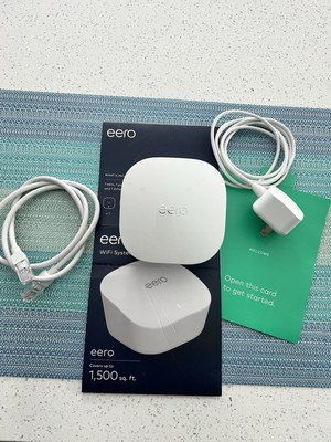 Eero 6 Mesh WiFi System Router and Extender 1,500 Sq Ft.