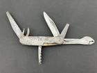 Antique WW2 German ? Army Military Folding Pocket Knife 7 Tool
