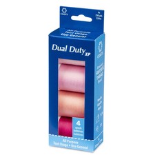 Dual Duty XP All Purpose Sewing Thread, 4 Spools "Pinks"
