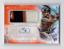 2019 Topps Inception Steven Duggar Orange Inception Patch Auto /10 - #IAP-SD