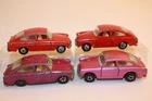 Four (4) 1960's-1970's Vintage Matchbox Lesney Volkswagen 1600 TL Cars #67