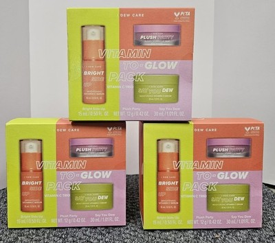 3 X I DEW CARE VITAMIN TO GLOW PACK Beauty Facial Kit 3 step THREE KITS 07/09/27