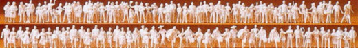 Preiser 79008 Selection of Figures (Pk120) Unpainted Figure N Gauge