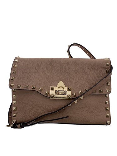 VALENTINO Garavani Shoulder Bag Rock Studded PNK Plain Used