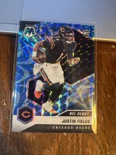 JUSTIN FIELDS 2021 Mosaic Reactive Blue Rookie RC #242 Bears Steelers NM-MT