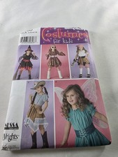 Simplicity 3680 Kids Size 3 4 5 6 7 8 Witch Pirate Halloween Costume Uncut Sew