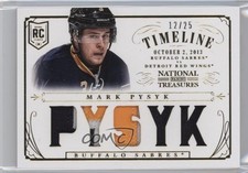 2013-14 Panini National Treasures Rookie Timeline 12/25 Mark Pysyk Patch 2a8
