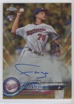 2018 Topps Chrome Rookie Gold Refractor 44/50 Felix Jorge #RA-FJ Auto RC a8r