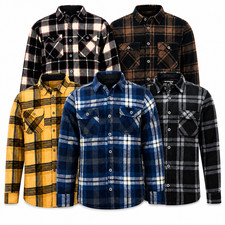 Men’s Premium Button Up Long Sleeve Plaid Soft Flannel Shirt