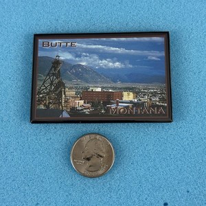 Butte Montana City Mountains Landscape Flat Travel Souvenir Fridge Magnet #58064