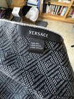 Versace Wool Rectangular Scarf 14” X 72” Gray Black — photo 3