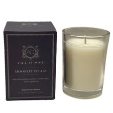 Aquiesse Moonlit Petals Jasmine Warm Musk White Gardenia Luxury Candle 6.5oz NIB