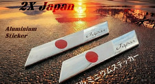 2 X Japan Aluminium Sticker KFZ Aufkleber Flagge/Fahne Logo Schriftzug Auto