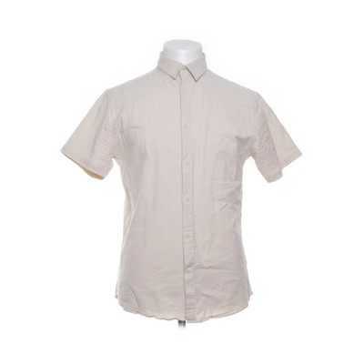Lindbergh White, Kurzarmhemd, Größe: 41/42, Beige, Baumwolle/Elasthan #MZ3