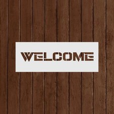 Welcome Stencil - Reusable Welcome Stencil - Art Stencil - DIY Craft Stencil -