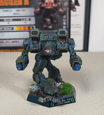 #ad Battletech Pro Painted Linebacker Mech With Pilot And Mech Cards $45.00