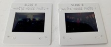 Set of 2 White House Photo Slide President Ronald Reagan Presidential Original
