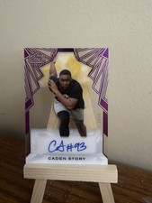 Leaf 2025 Trinity Clear Auto Caden Story #CA-CS2 Purple /10 Rookie Football