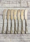 International Sterling Joan of Arc .925 Set of 7 Butter Knives Sterling Silver