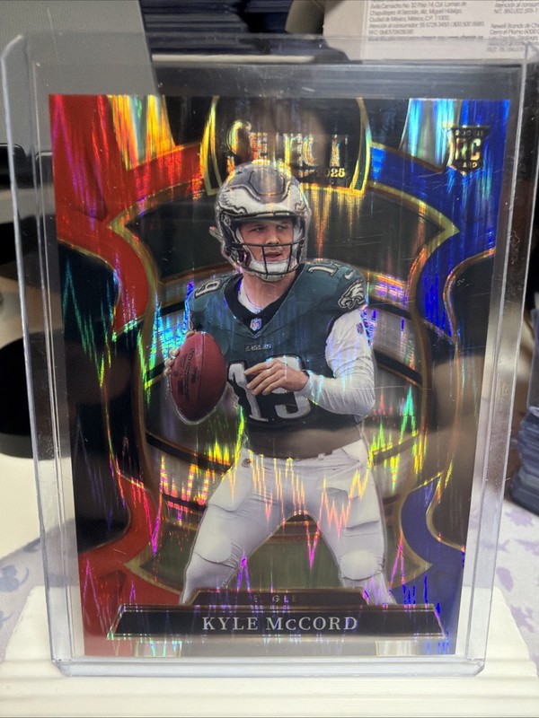 2025 Panini Select - Concourse Kyle McCord #91 Red & Blue Shock Prizm (RC)